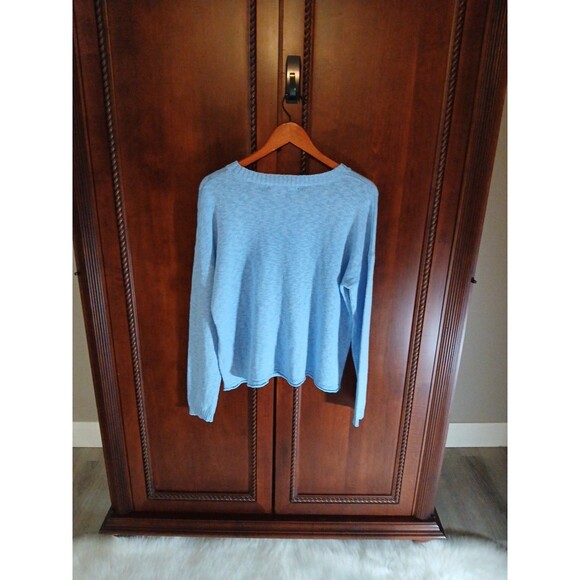 Lilly Pulitzer Women's Size L Pippy Blue Peri Sun Sand Sea Sweater - Picture 6 of 10